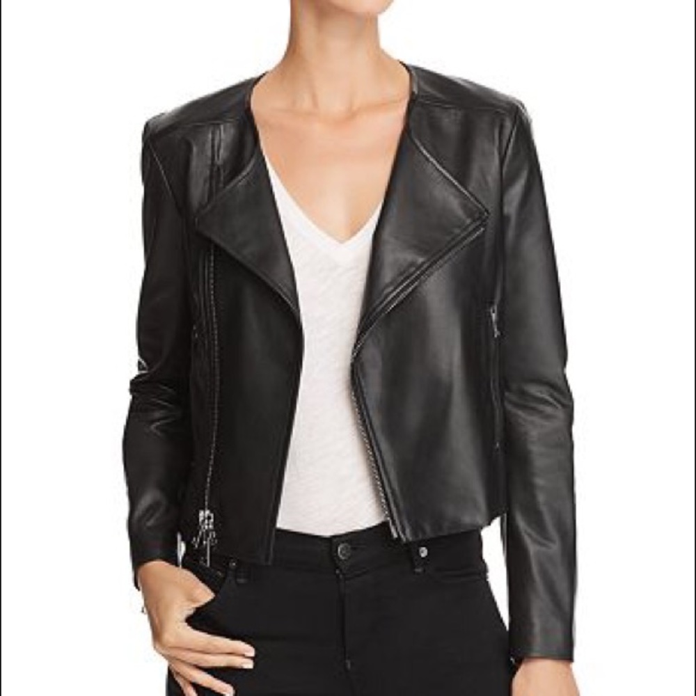Theory 100% Leather Moto Jacket Small (NWOT)